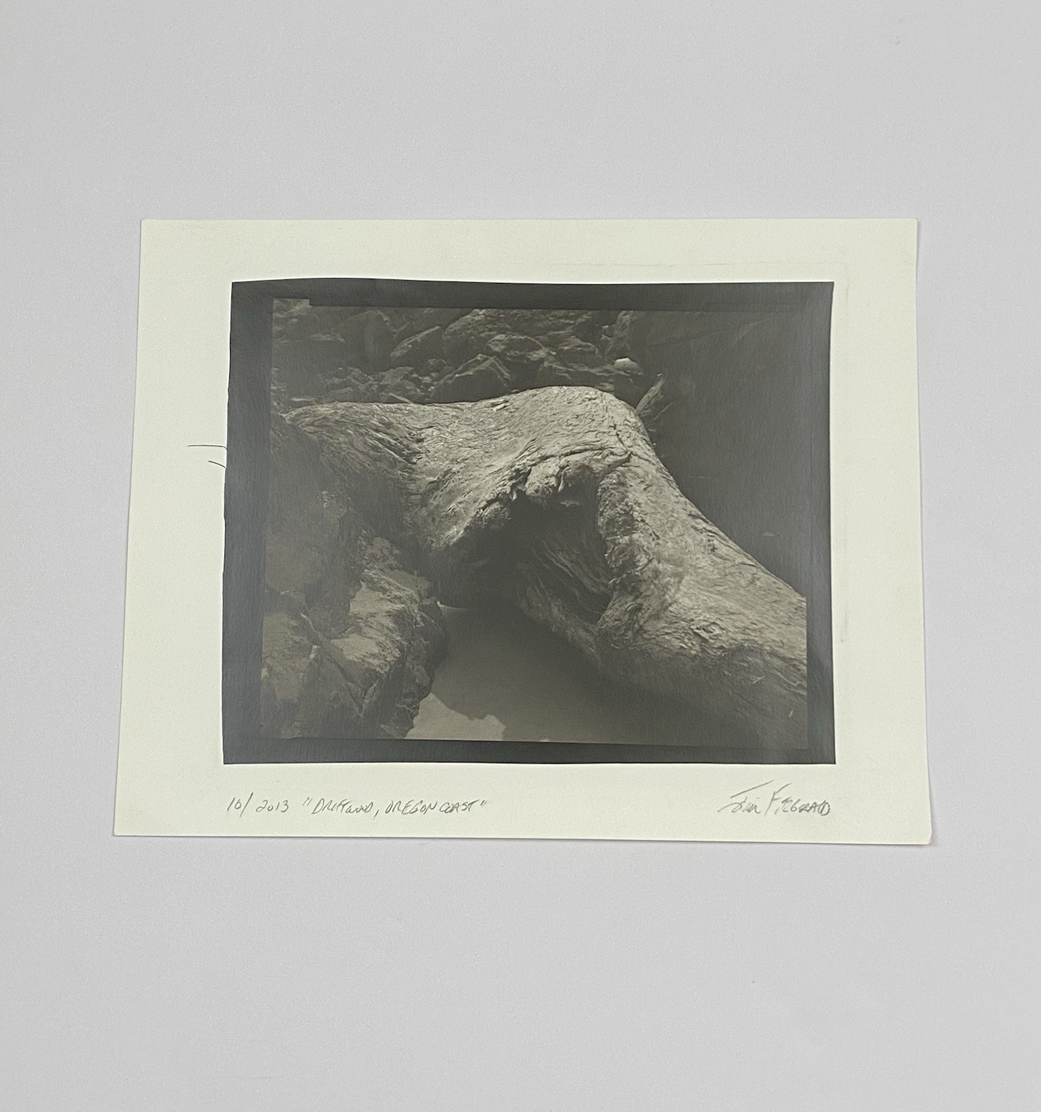 Jim Fitzgerald Driftwood Oregon Coast Signed Photograph Carbon Transfer