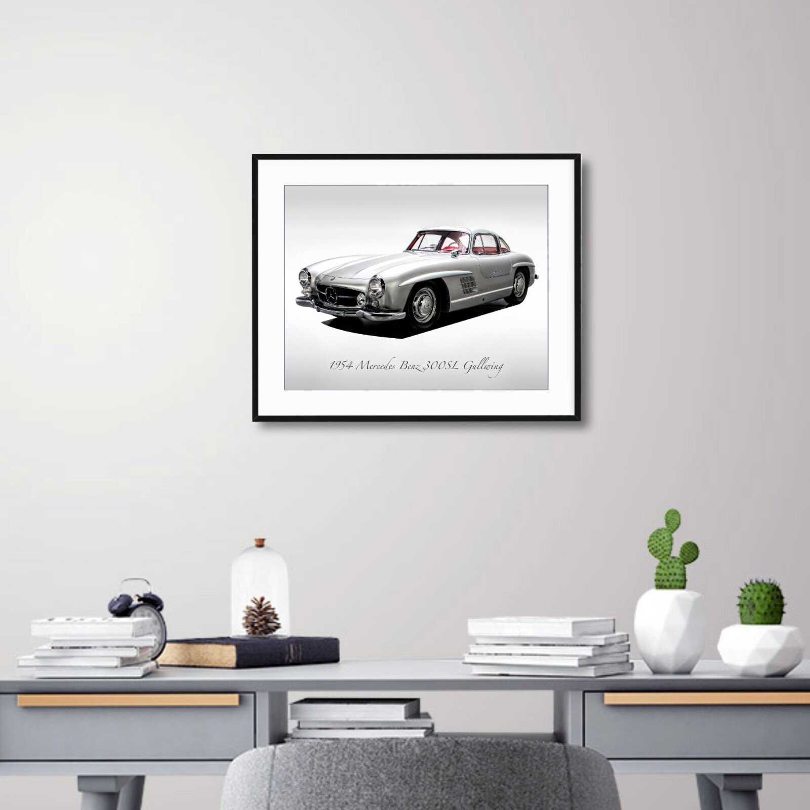 Classic Cars – 1954 Mercedes Benz 300 SL Gullwing – Print
