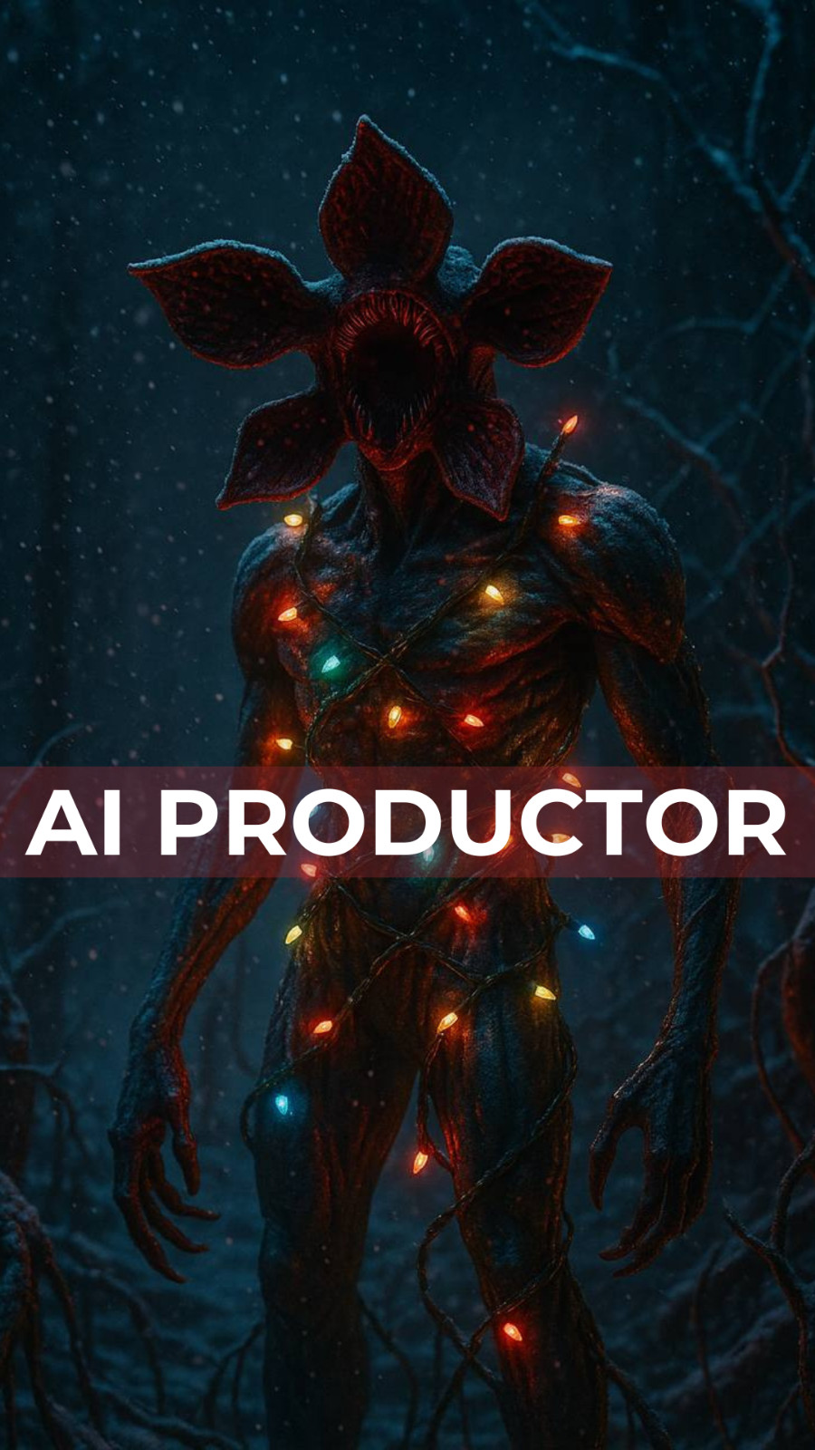 2×1 – Digital Stranger Things Christmas Art – Eleven – Demogorgon Digital Image