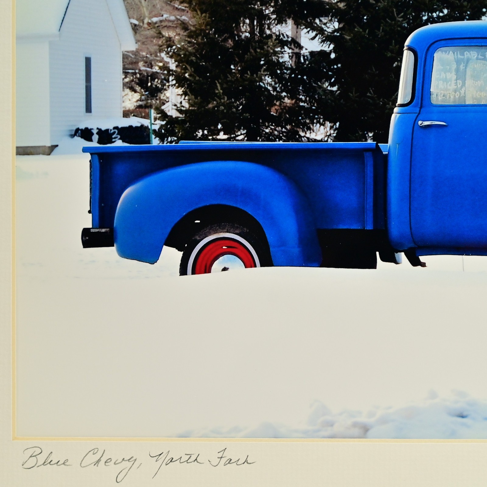 SCHELL Original Vintage Signed 1950s Chevy Pick Up Truck Landscape Photograph