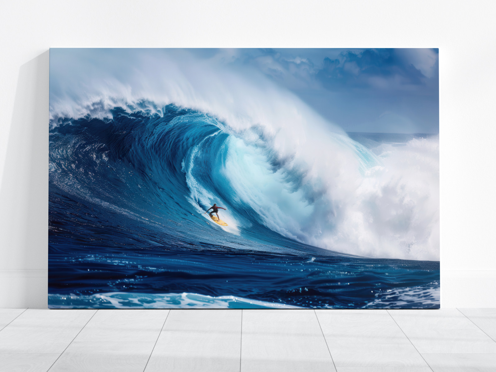 Surfing Photo, Hawaii Beach Surfing, Surfer Image Print, Huge Ocean Waves Beach