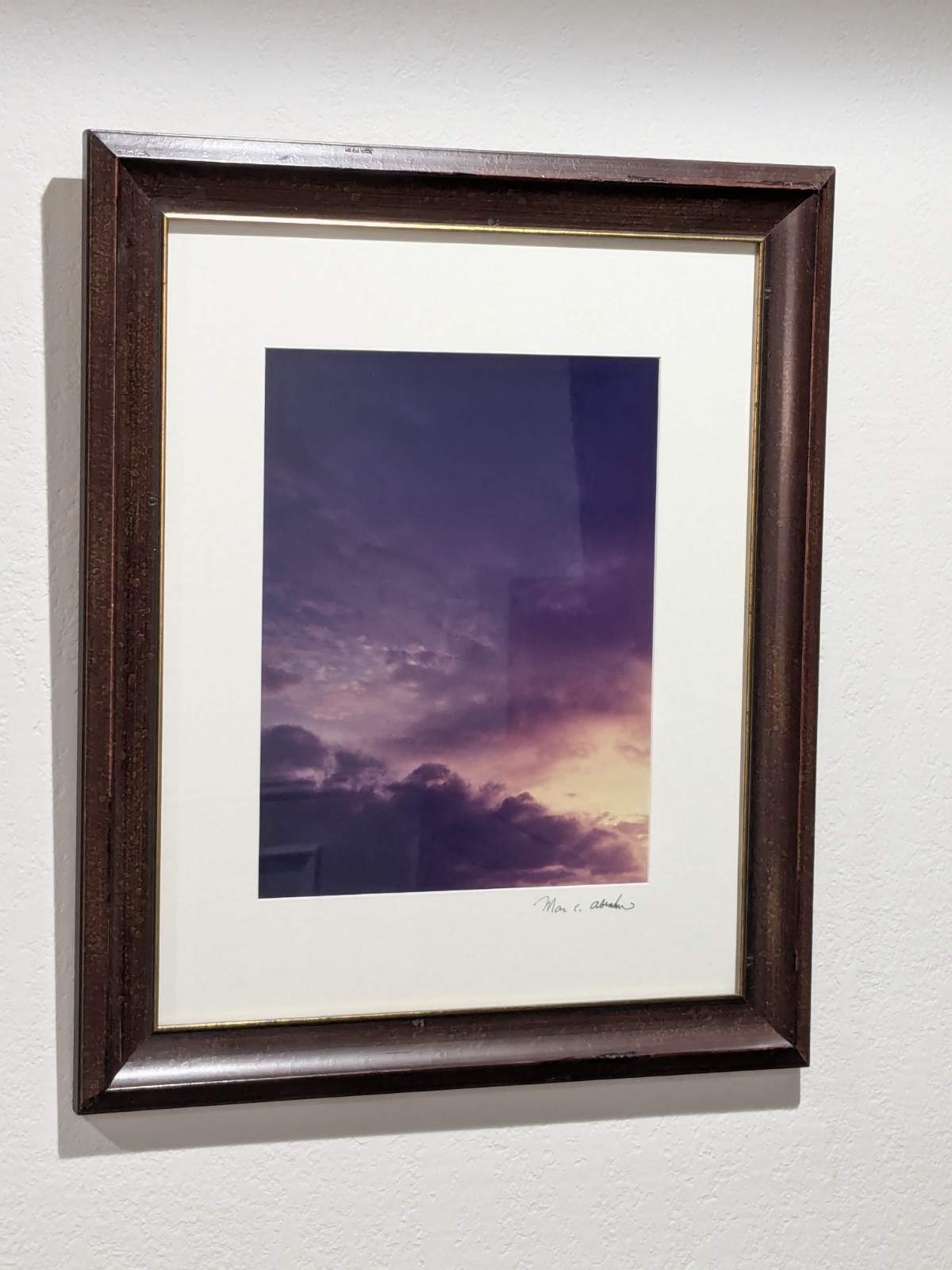Vintage Marc Abrahms Signed Photograph Framed Matted Art Print ~ 20″ x 24″
