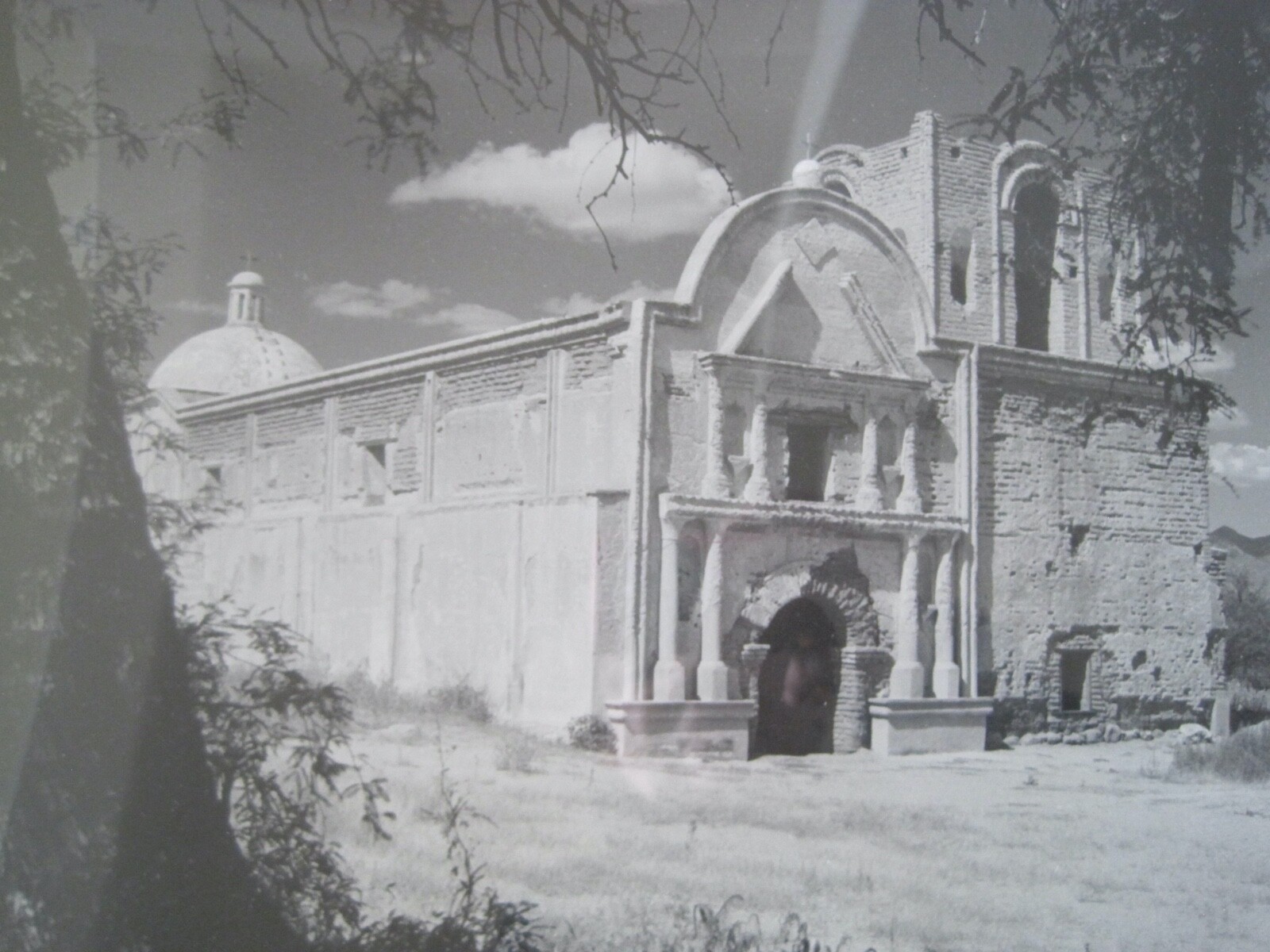 Chuck Abbott Photo Black & White Architecture Church w/ Large Tree 16″ x 20″