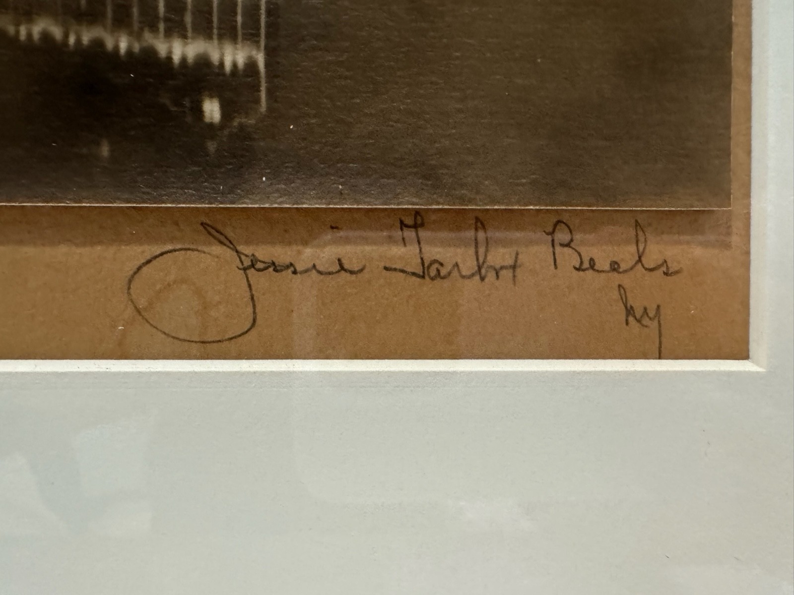 Jessie Tarbox Beals Signed Photograph The Plaza at Night New York City