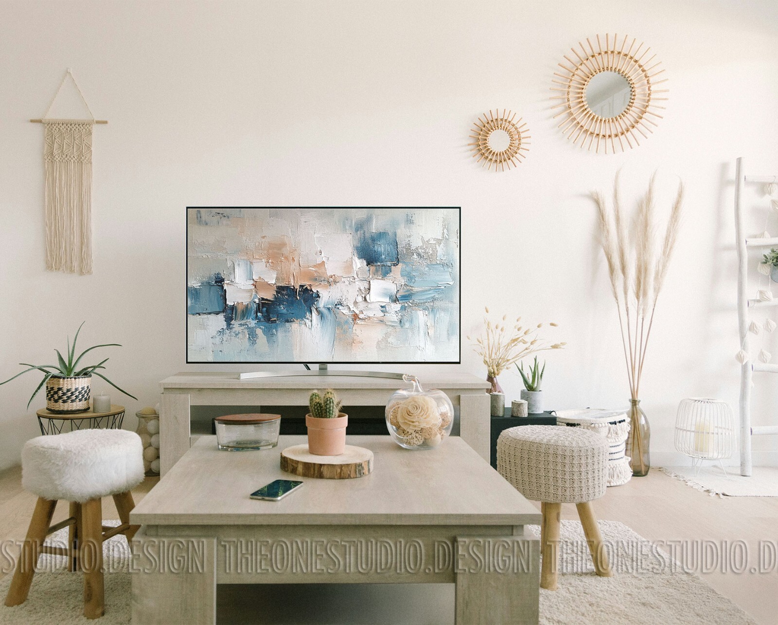 Frame TV Art Set Digital Images Desktop Abstract Painting Background 16:9