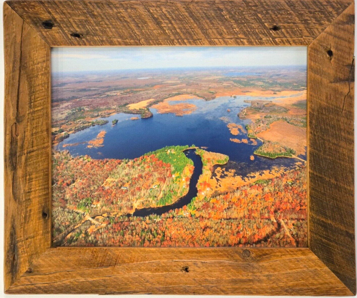 Little Rice Lake, Crandon, Wisconsin (Forest Co.) Aerial Photo. Frame Optional.