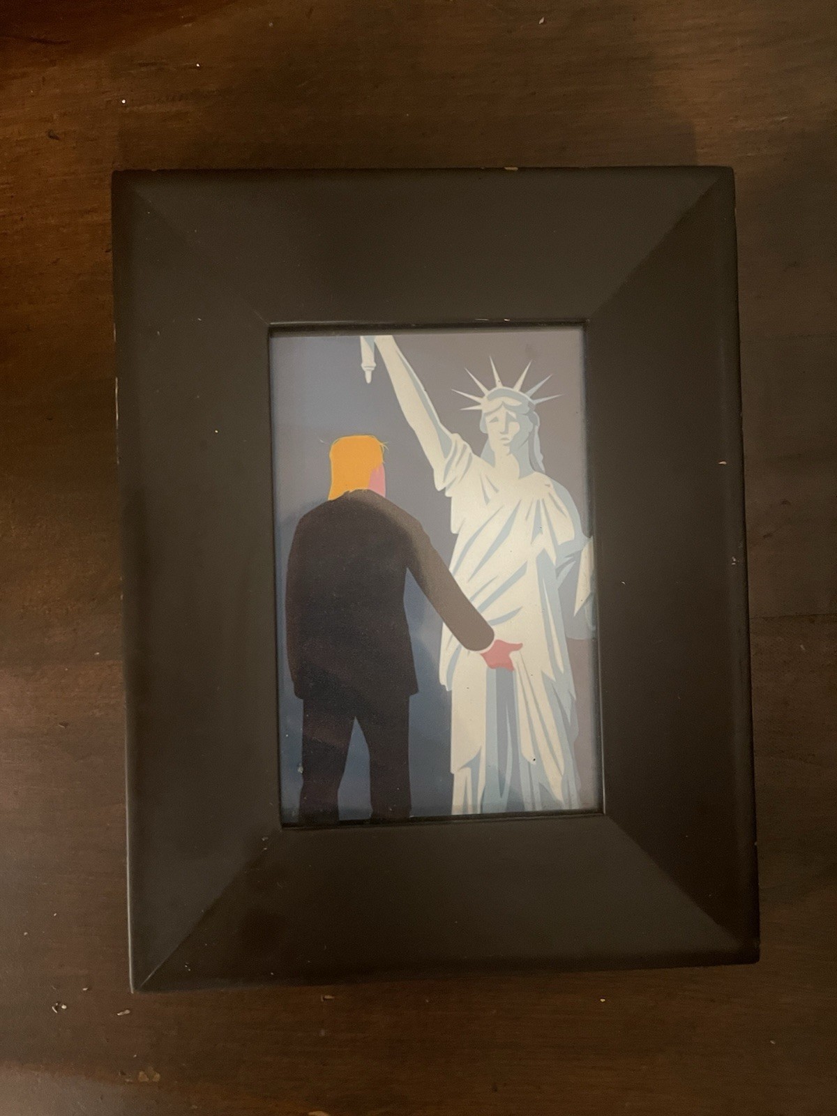 Framed Photo Of Gäbel Trump-Statue of Liberty illustration ESTATE FIND
