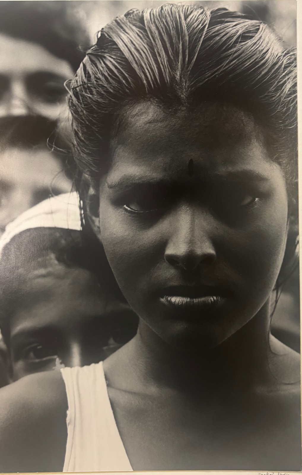 Original CLEMENS KALISCHER ‘Sarkej, India’ GIRL w 4 Boys SIGNED Gelatin PHOTO