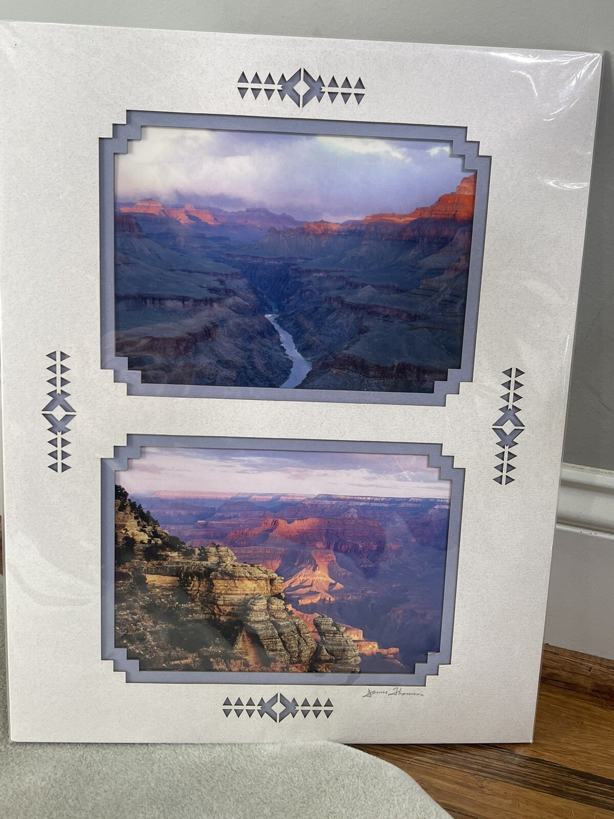 JAMES THOMSON Photography ~ Grand Canyon Desert Arizona ~ 2 Photo Matted 11×14