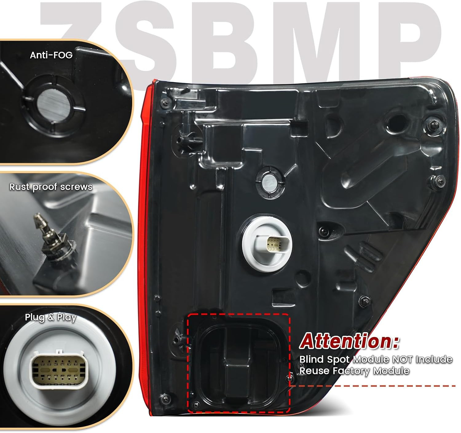 LED Tail Light and Upgrade Wiring Harness Compatible with 2021 2022 2023 2024 20