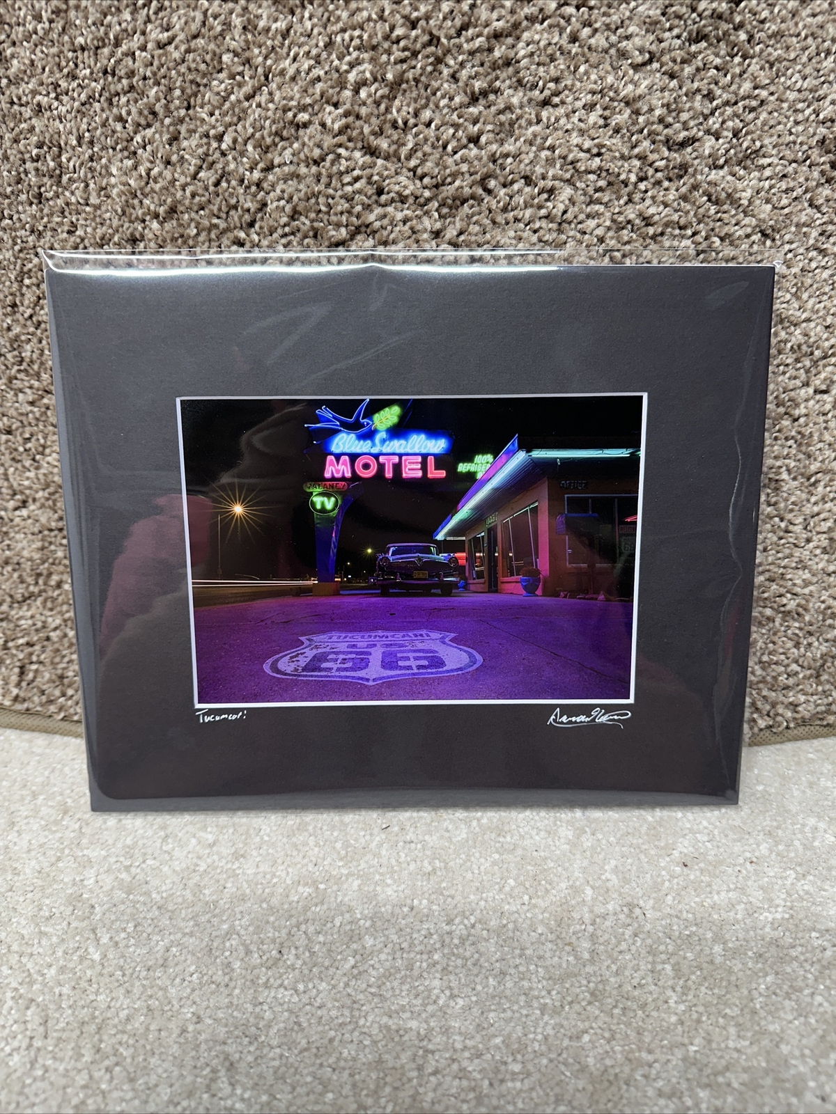 Route 66 Tucumcari New Mexico Art Print 5×7 Matted In 8×10