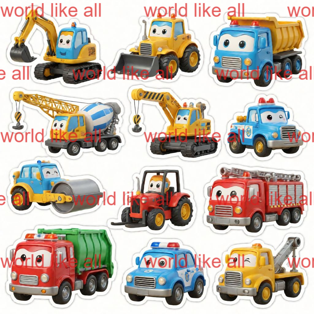 Printable Digital Stickers | Cute Cartoon Kids Sticker Bundle | 4K