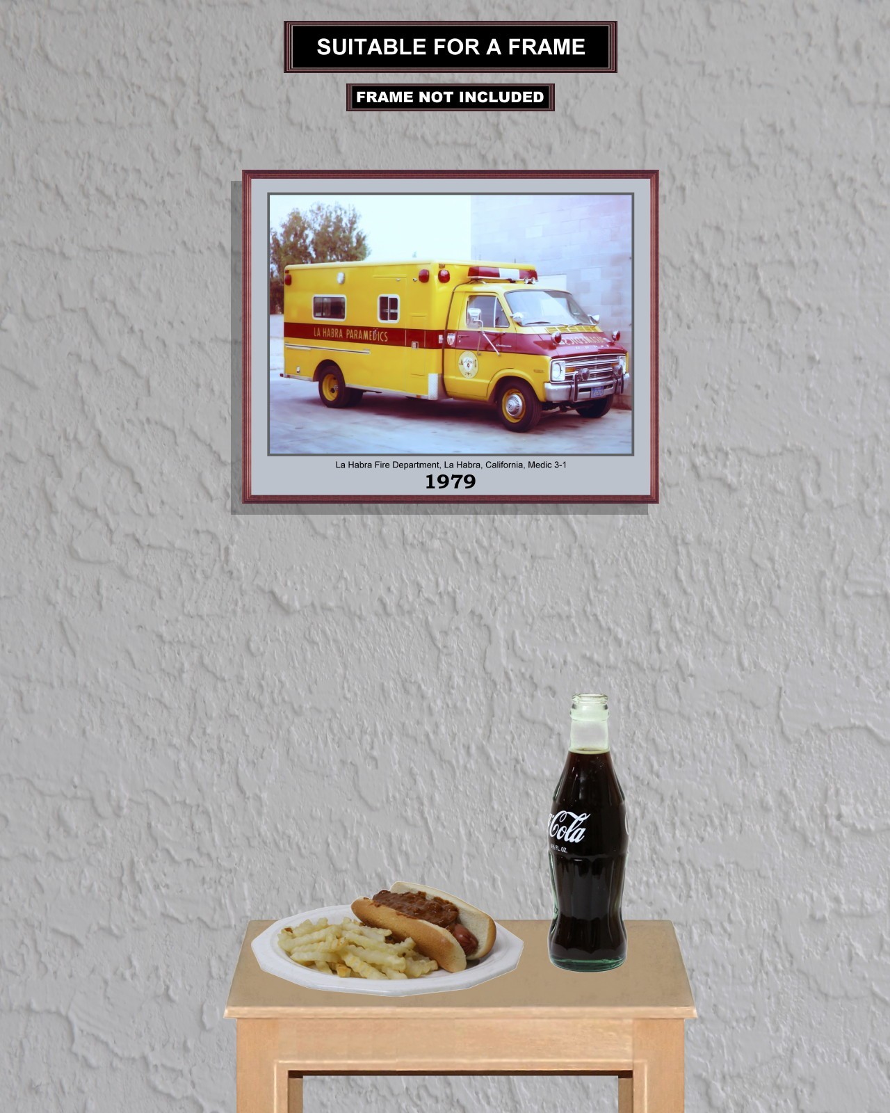 1979 La Habra Fire Dept. Paramedic Unit 31 New 8×10 Unframed Photo VFRPBT_0017