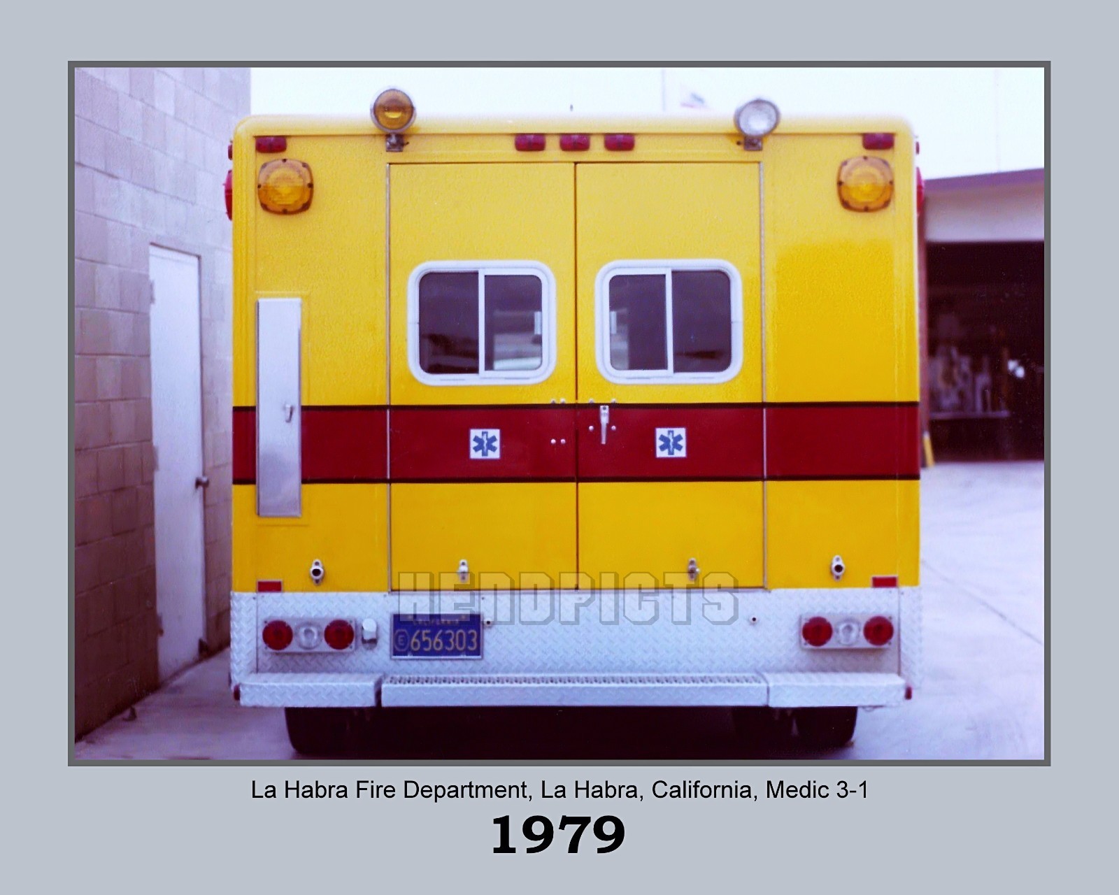 La Habra Fire 1979 Vintage Paramedic Unit 31 New 8×10 Unframed Photo VFRPBT_0023