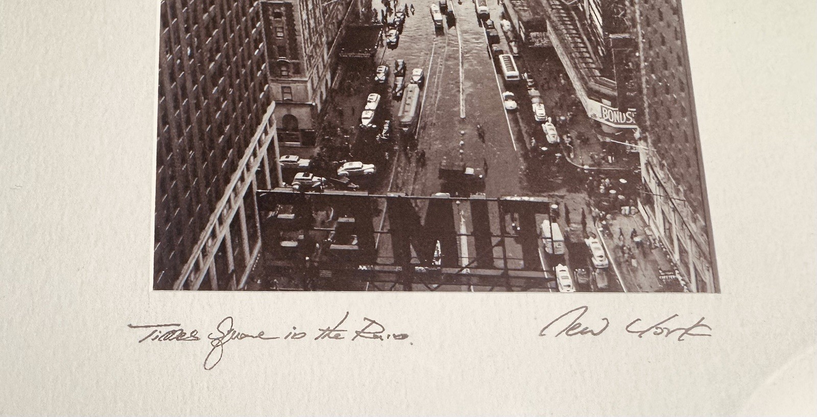 LOU STOUMEN “Times Square in the Rain, 1940” reprint framed, 8×10