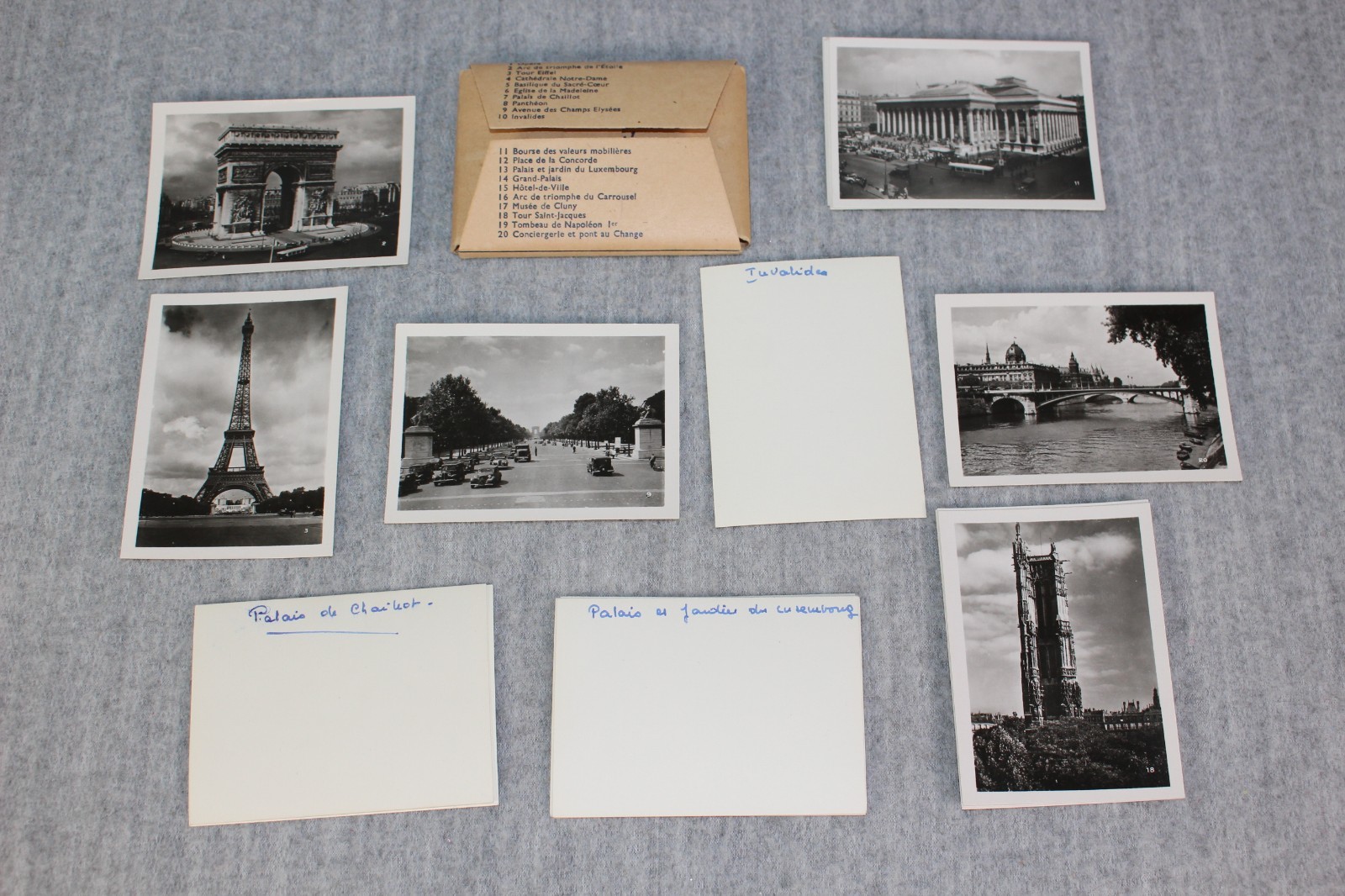 PARIS VINTAGE PHOTOGRAPHS Souvenir Photo Booklet Travel Postcard 1950s Mixed Lot
