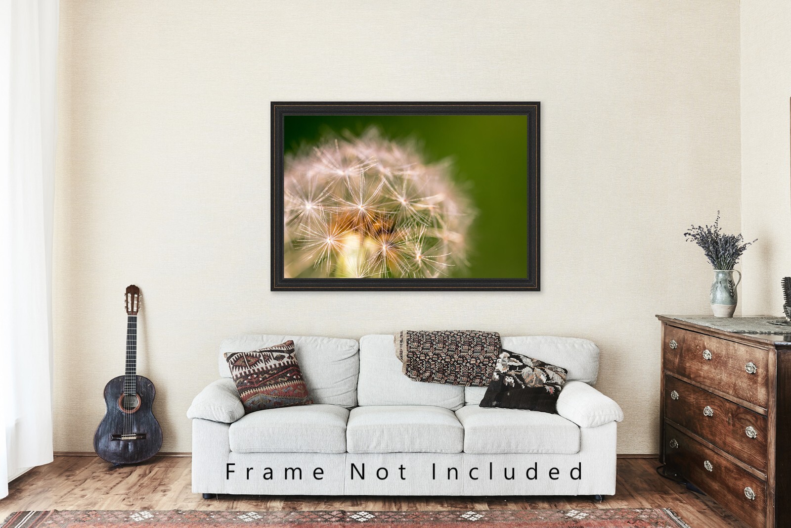 Botanical Photography Print – Picture of Perfect Dandelion on Spring Day