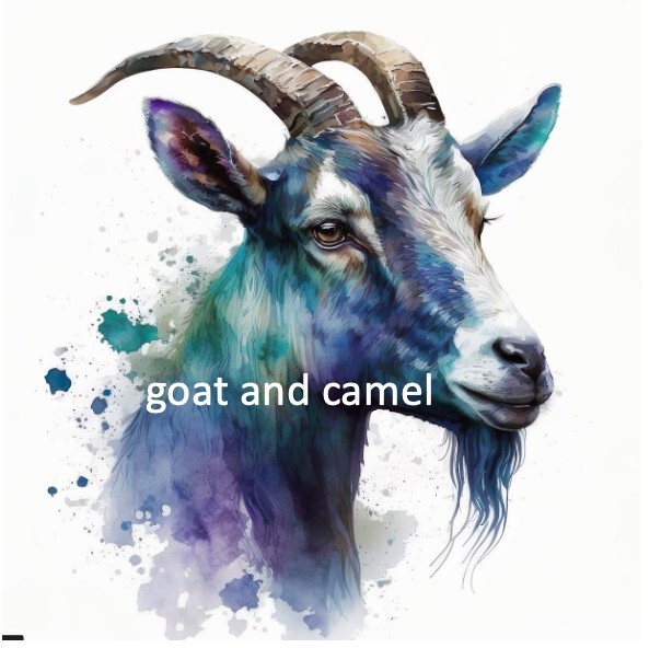 Digital Art Mid Journey’s-watercolor goat nursery wall paper-high resolution.