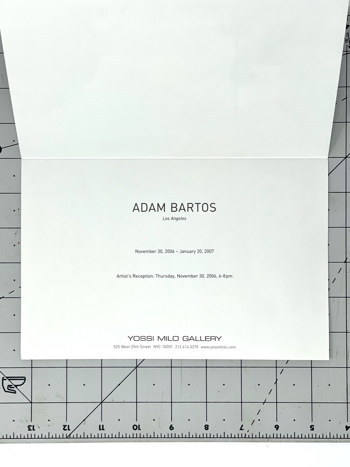 Adam Bartos (b. 1953) Art Announcement Card 2007 – Los Angeles – Manhattan Beach