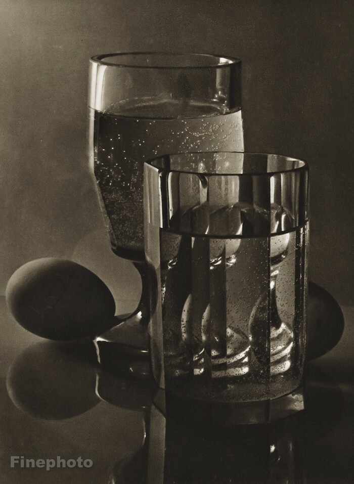 1950s JOSEF SUDEK Still Life Glass Eggs Study Original Vintage Photo Gravure Art
