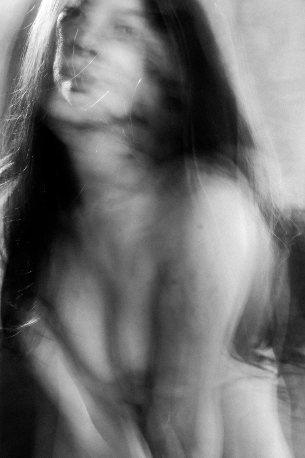 Art Model Amber Flowers 8×12″ Archival Lustre Black and White Print B+W
