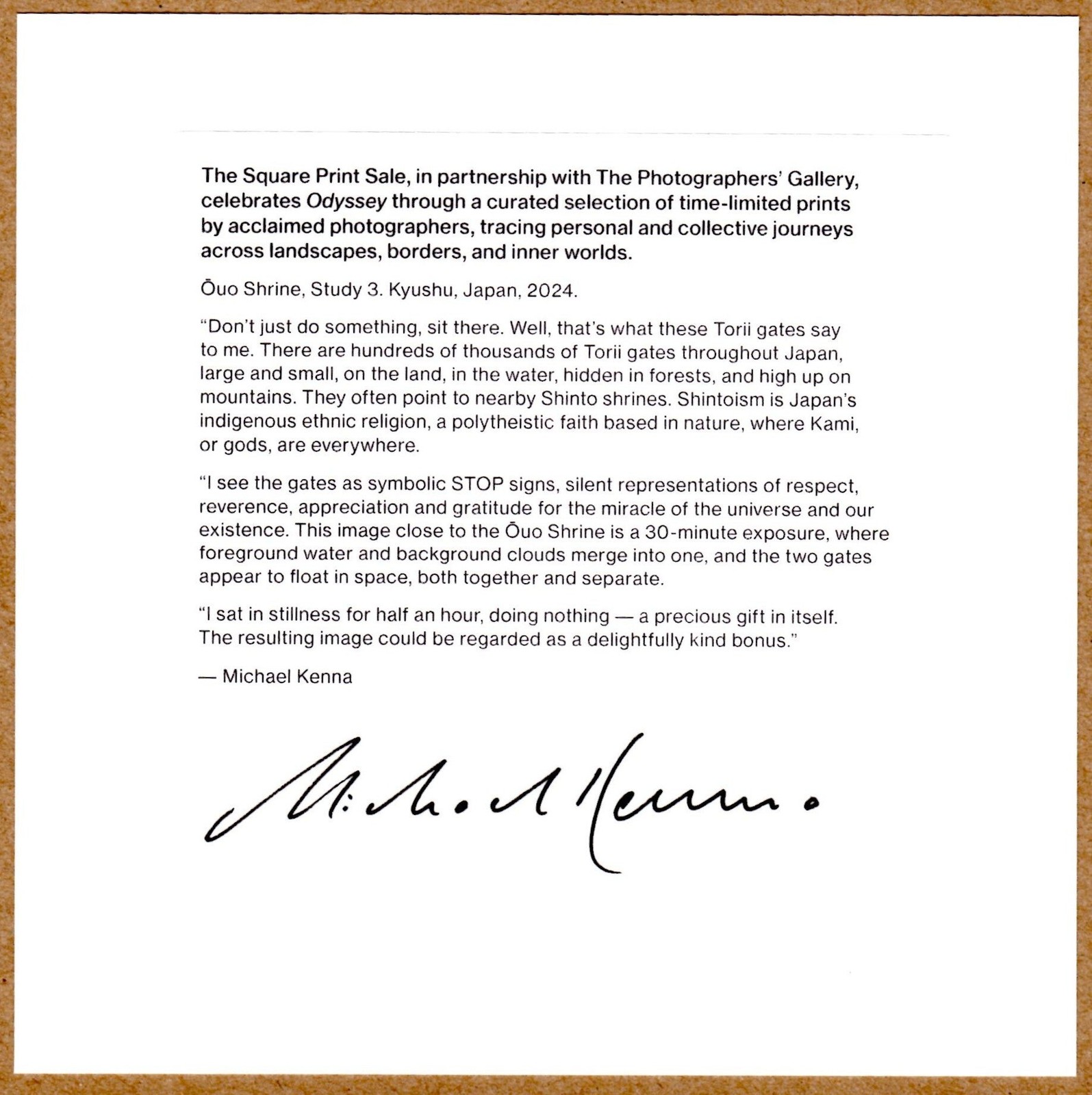 Michael Kenna / SIGNED MICHEAL KENNA Ouo Shrine Study 3 Kyushu Japan 2024 LTD 6