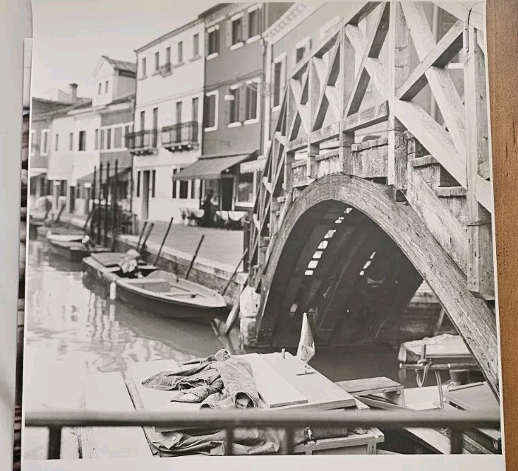 Ponte del Guglie Venice Enlarged Photo Black And White Large Format 19×19 1980s