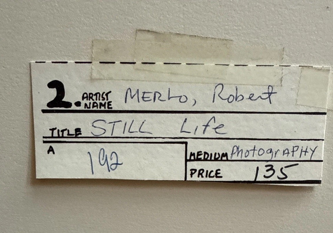 Robert Allen Merlo Signed Photograph “Still Life” Vintage Framed Art 20″ Wide