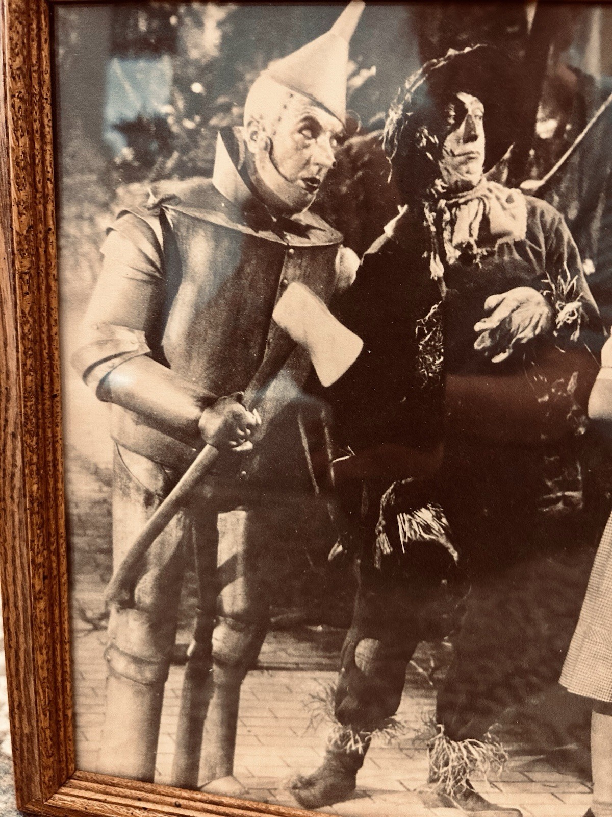 Wizard of Oz Dorothy, Tin Man, Lion & Scarecrow B&W Photo Framed By Windsor Art