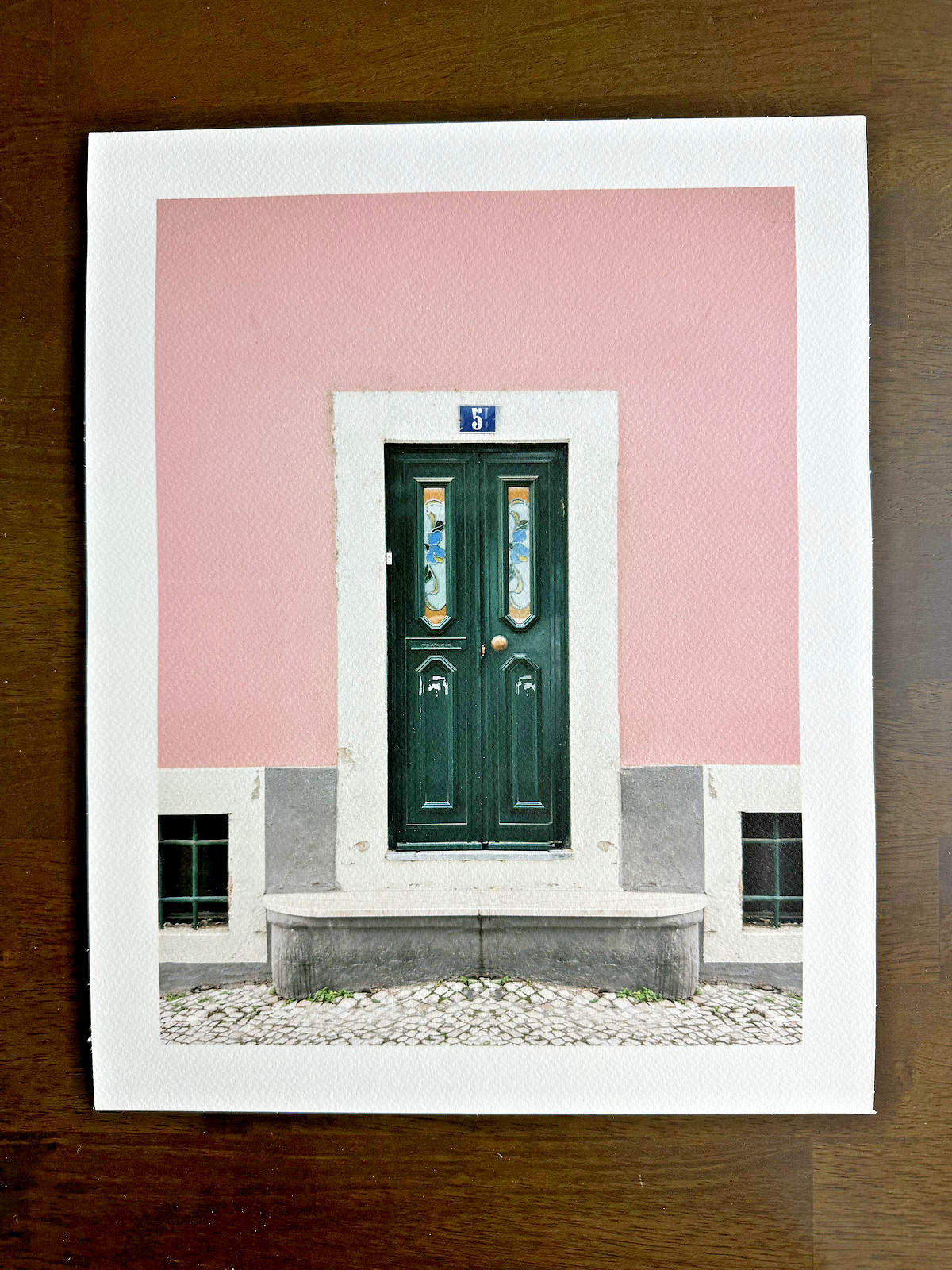 11×14 Photo Lisbon Portugal prints of colorful vintage city doors (two photos)