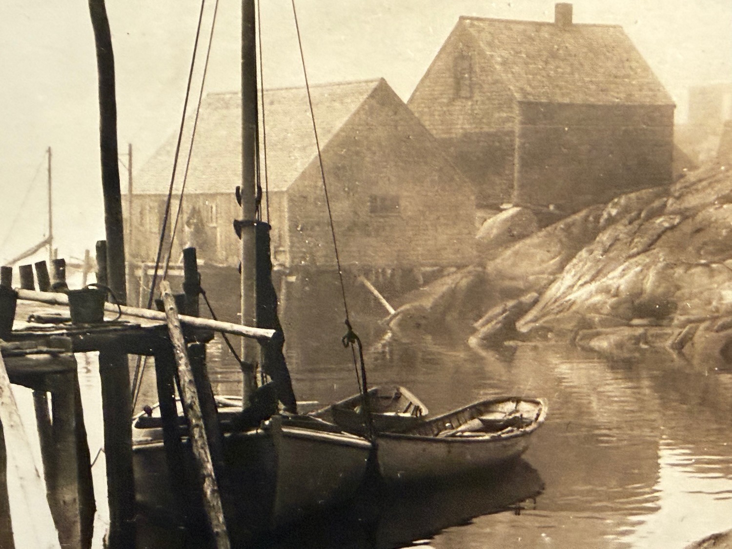 1943 Dan Galloway Photograph PEGGY’S COVE, Nova Scotia, Canada Harbor Boats