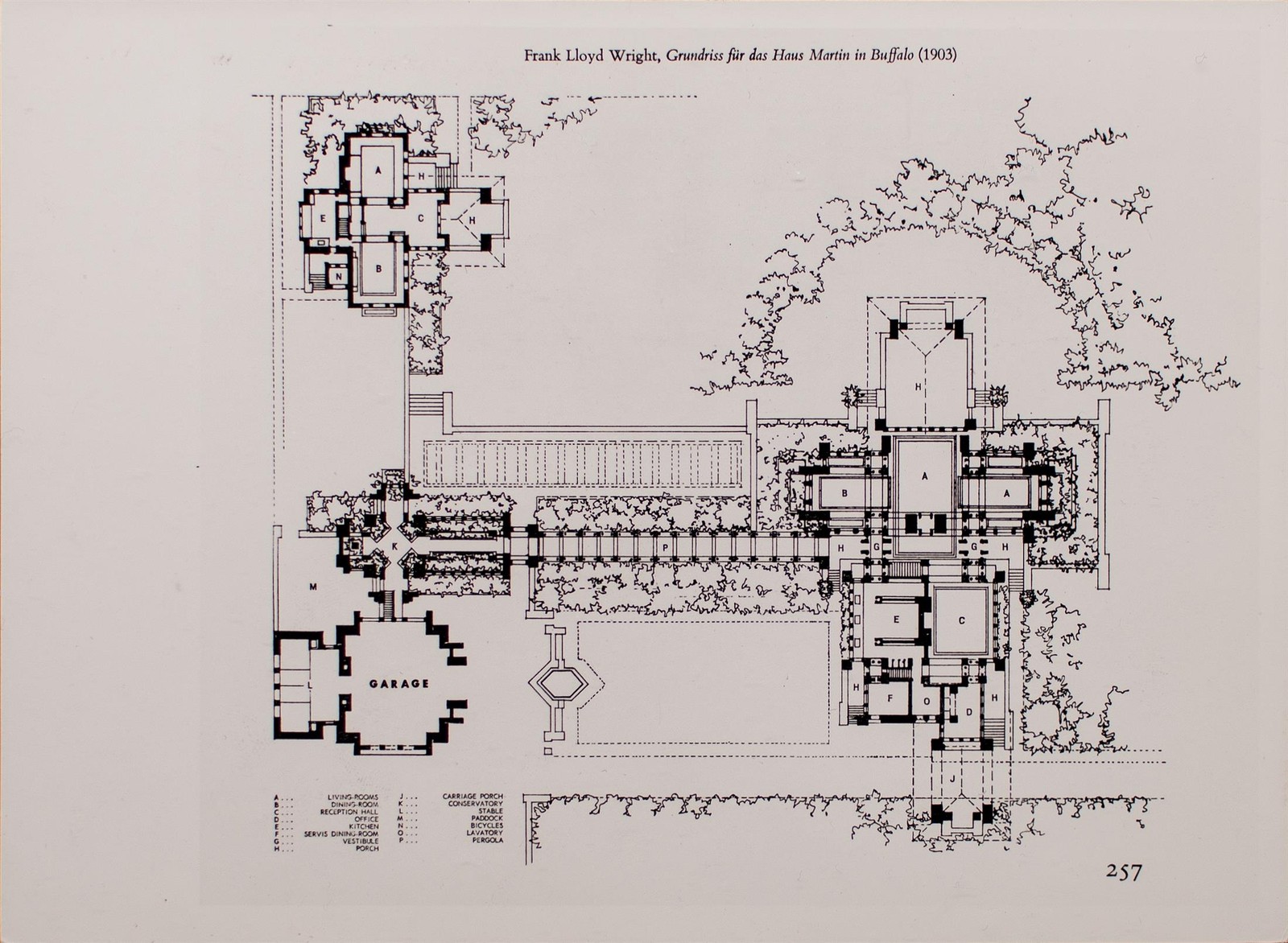 Frank Lloyd Wright Darwin Martin House Buffalo Floor Plan 1903 Print Photograph