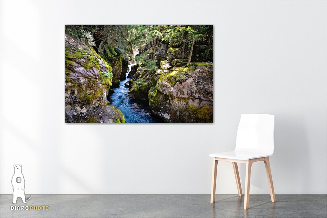Avalanche Gorge – Glacier National Park, Montana Nature Photography Prints