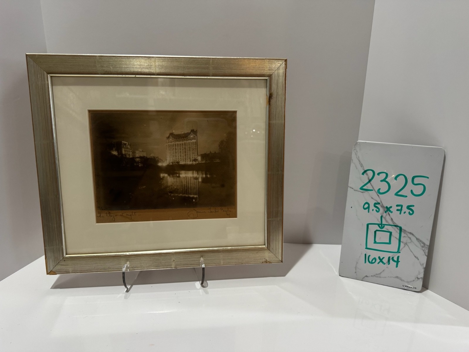 Jessie Tarbox Beals Signed Photograph The Plaza at Night New York City
