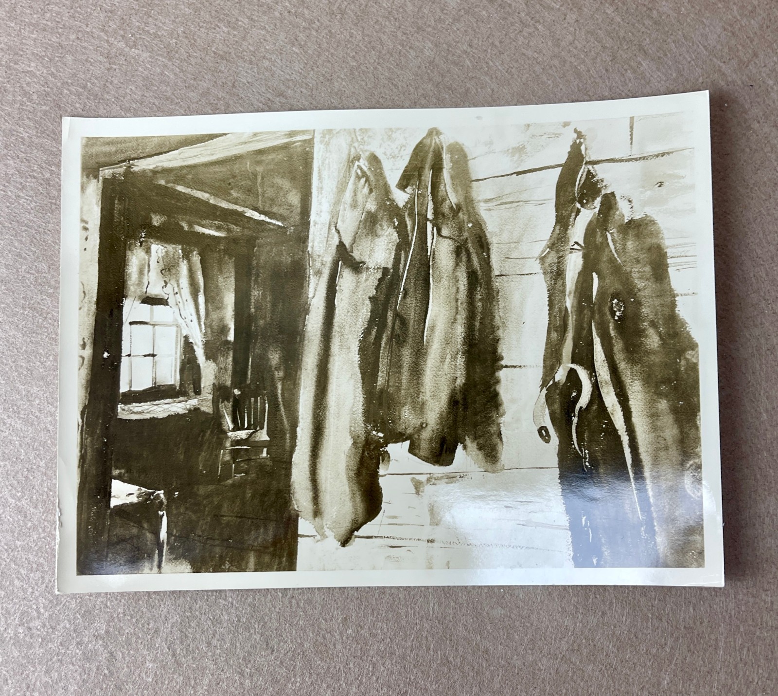 Lot of 3 Vintage Andrew Wyeth Watercolor Reference Photos | Macbeth Gallery | NY