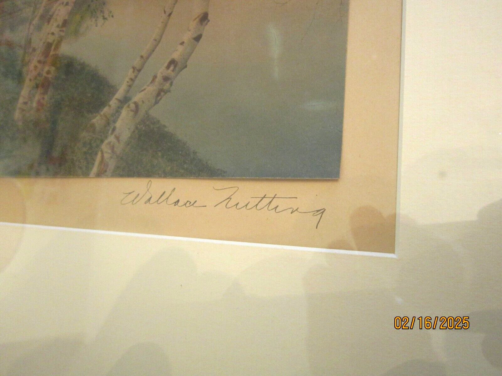 Antique Wallace Nutting Tinted Photo Print “GRACE” w/Ink Signature and Title