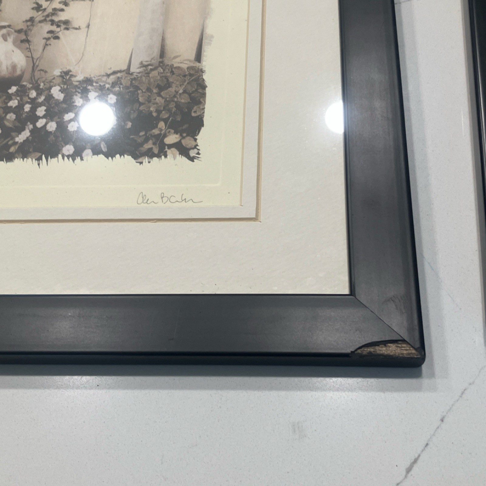 Alan Blaustein European Garden Sepia Set of 3 Framed Landscape Photographs