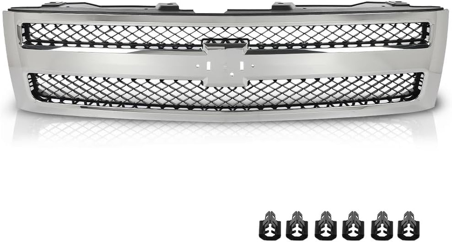 Chrome Truck Grill 25810707 19303978 Front Bumper Grille Insert | Compatible wit