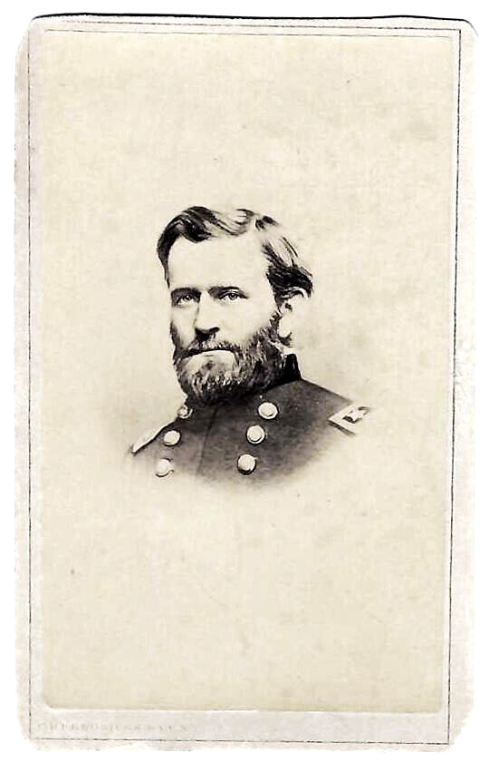 United States President Photo ULYSSES S GRANT ‘CDV as General’, 4″ x 2.5″