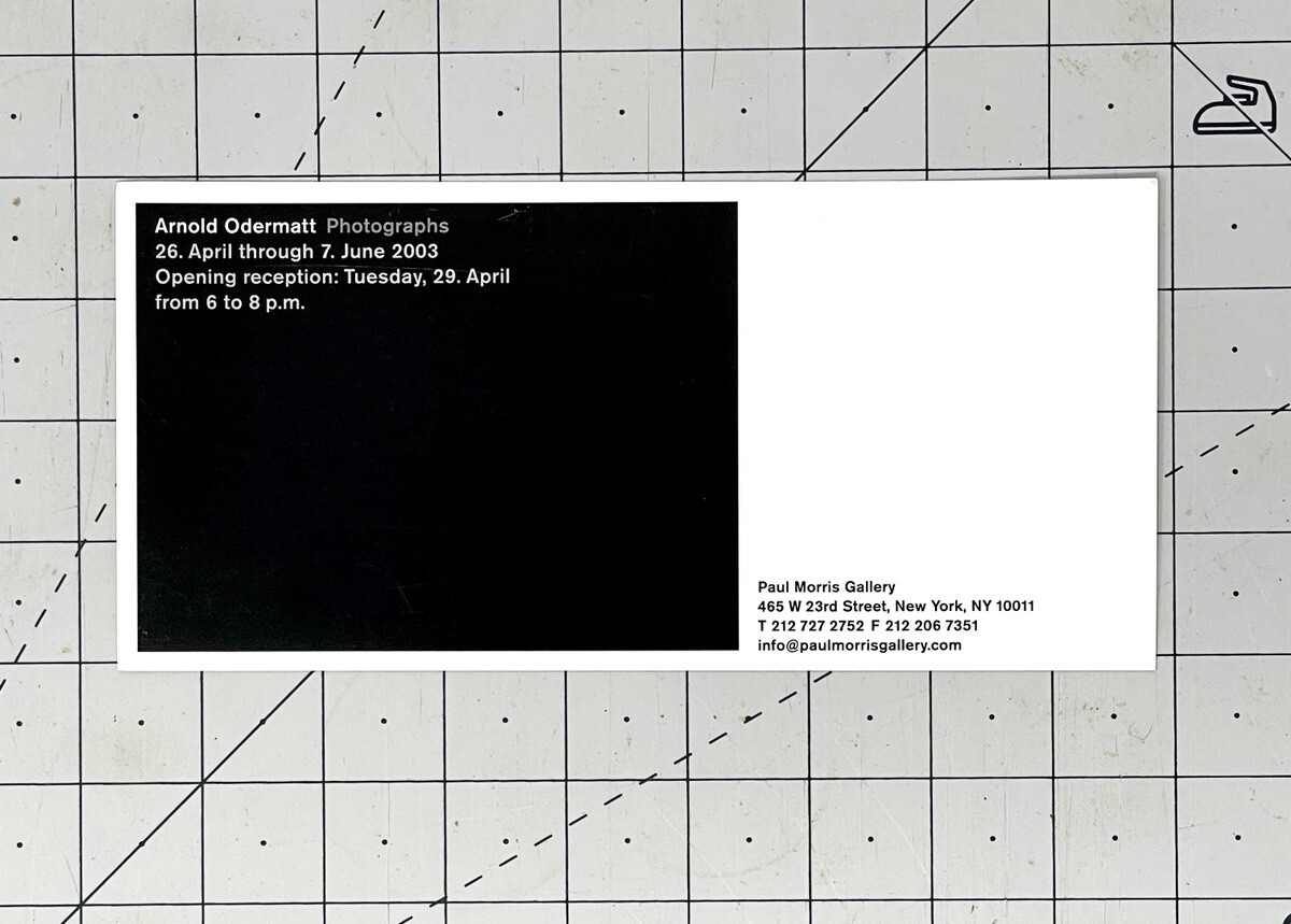 Arnold Odermatt (1925-2021) Art Show Announcement Card 2003 NYC