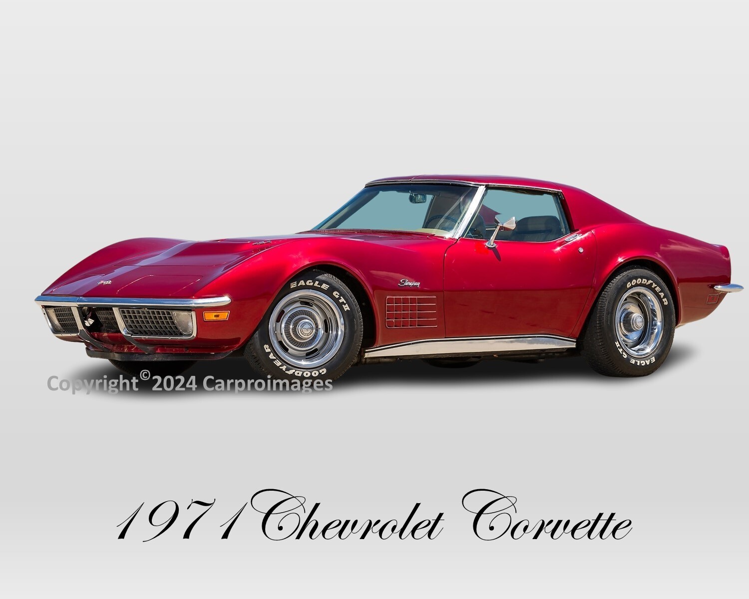 1971 Chevrolet Corvette Mille Miglia Red Limited Edition Print 8″ x 10″ Photo
