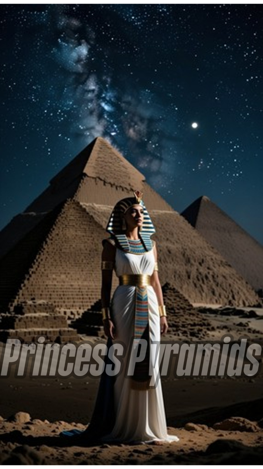 Digital photo for print Image hd Woman Egyptian Princess Pyramids 9:16