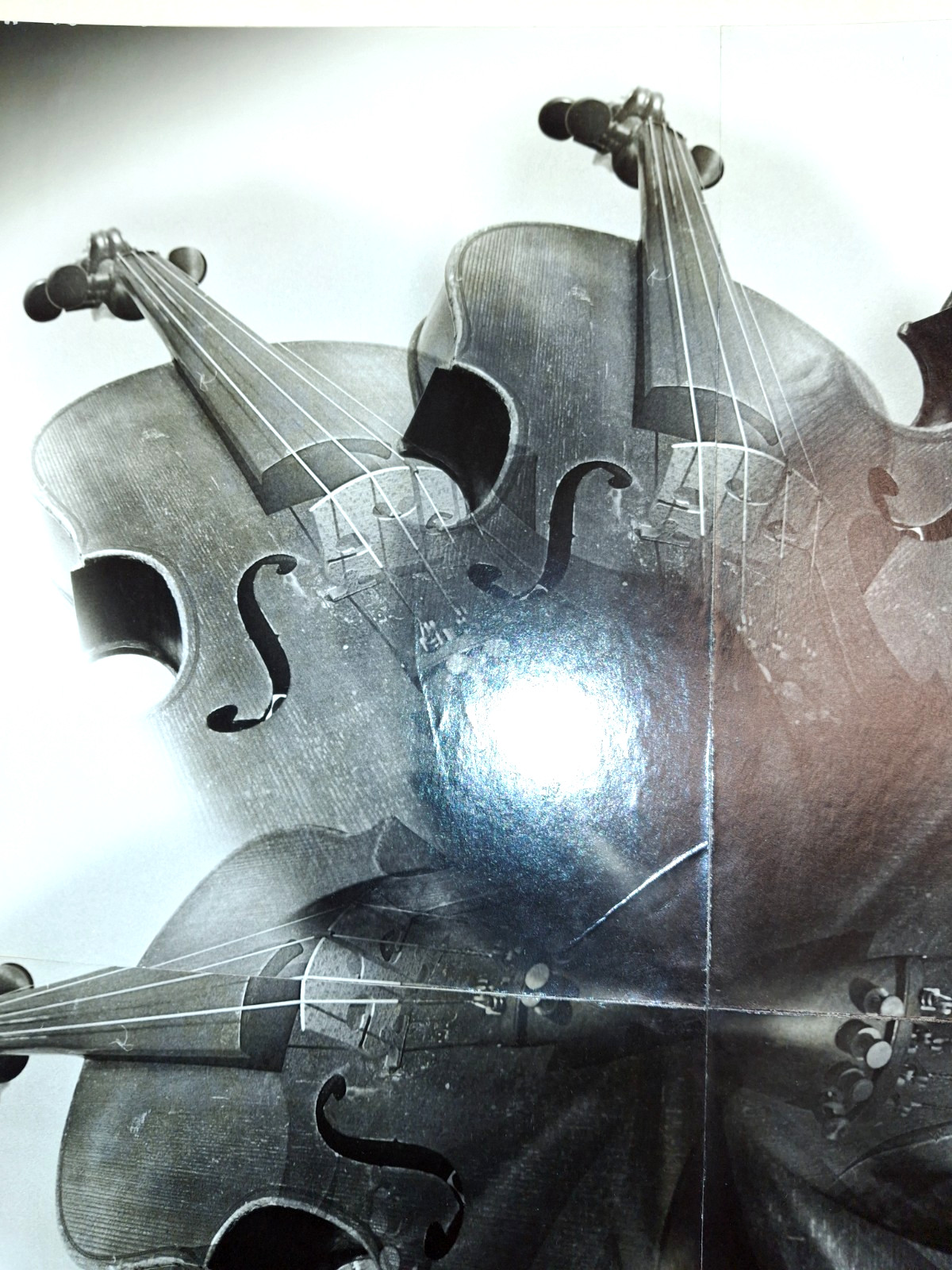 Vintage 1979 Fine Art Photo, Silver Gelatin Print 20×16″, Signed, COA, Violin