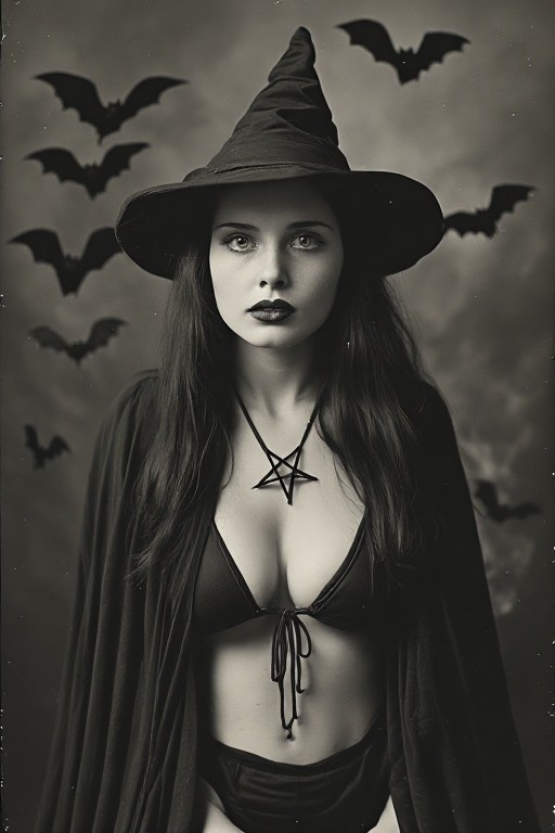 5 ~ 4X6 Glossy WOMEN Fine Art ‘ WITCH ‘ Photo FANTASY Set ! 2013590124