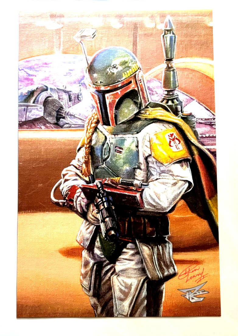STAR WARS MANDALORIAN RON LEARY LIMITED EDITION EXCLUSIVE ART PRINT NM+