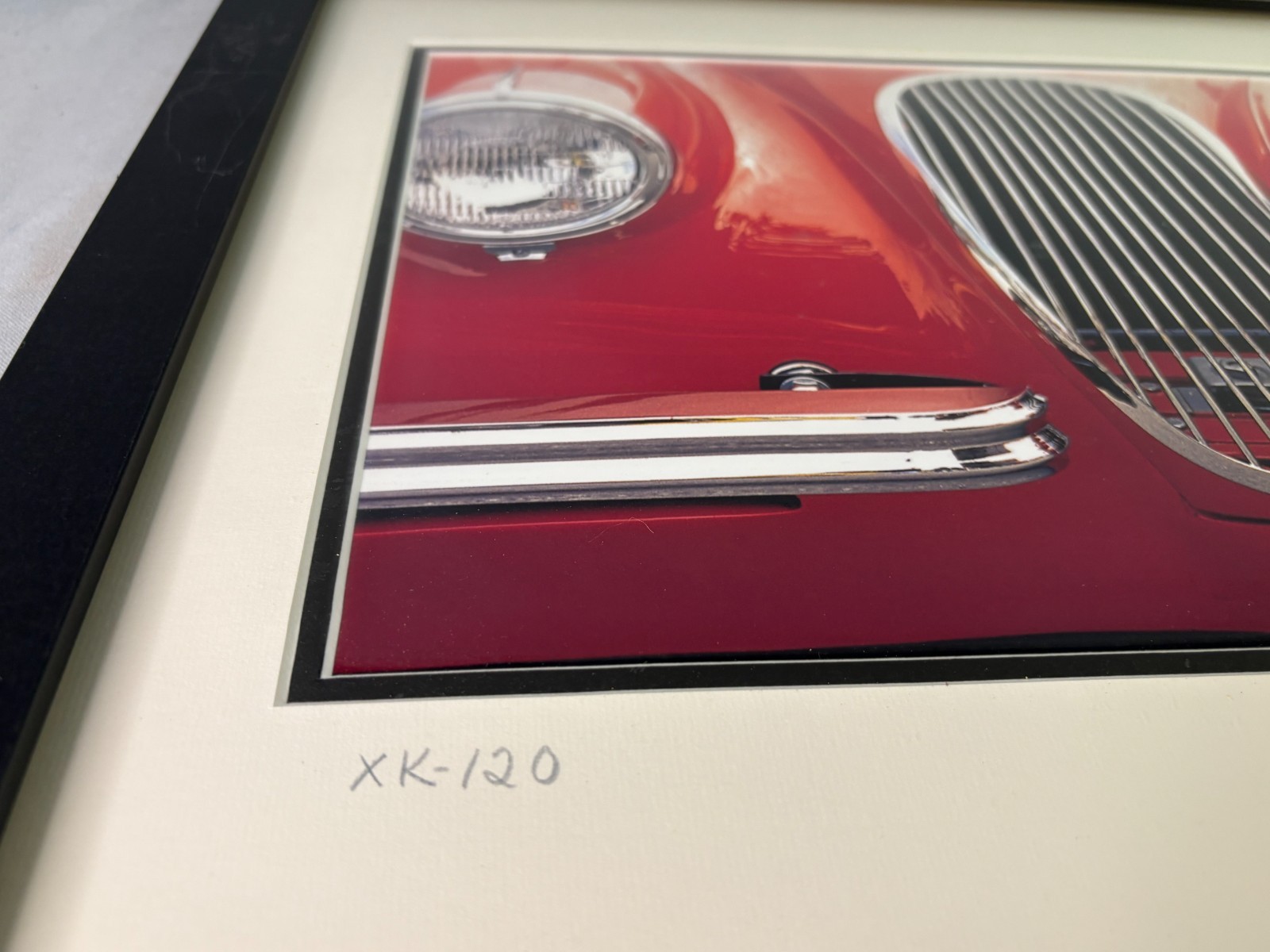 Framed Car Auto Fine Art Photographs Mercedes Jaguar Chevy Charles Abrams Signed