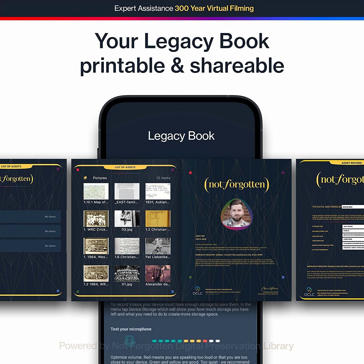 Time Traveler Personal Archive Preserved for 300 Years – 2GB Storage – Video Leg