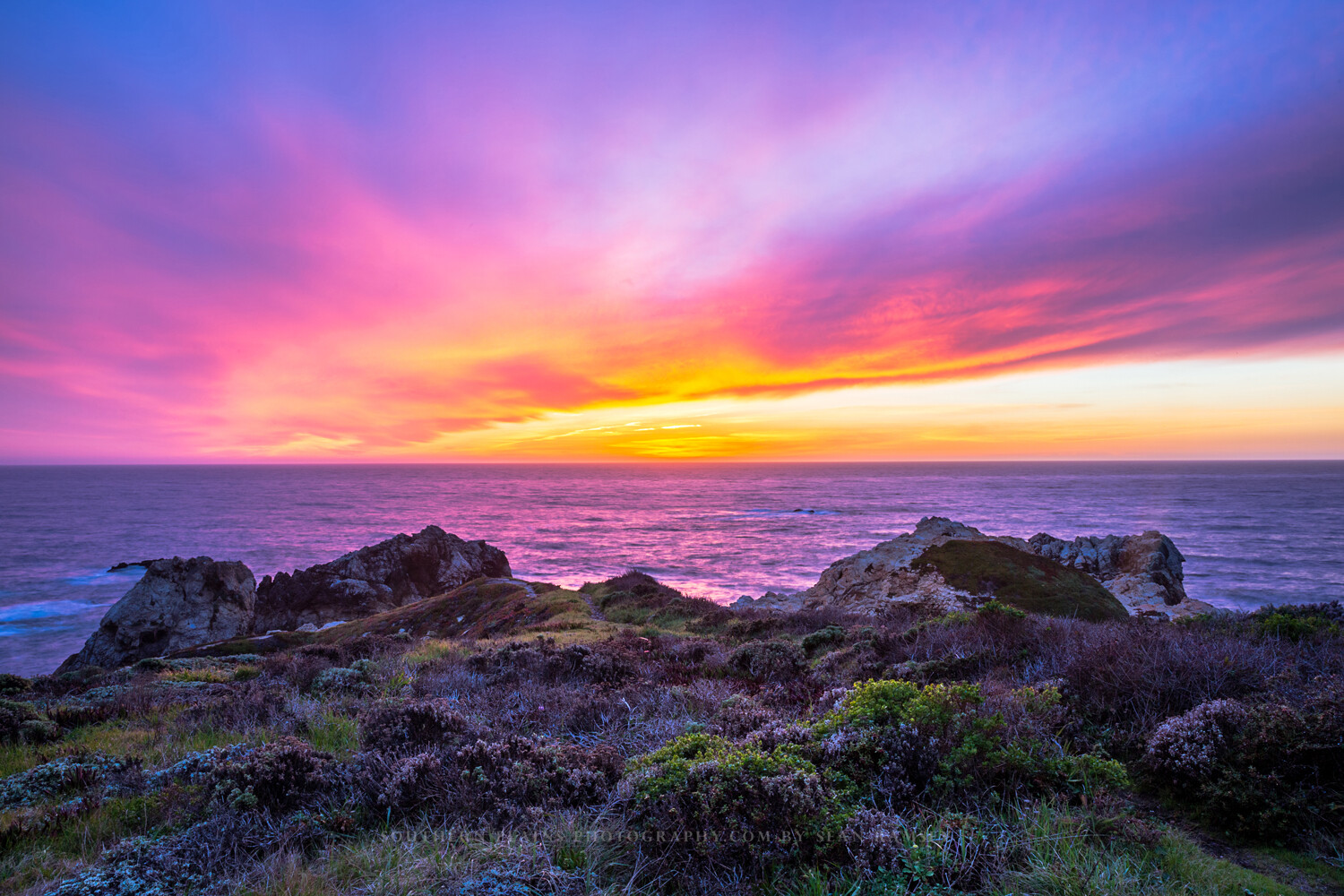 Coastal Photography Print – Picture of Scenic Sunset at Big Sur California