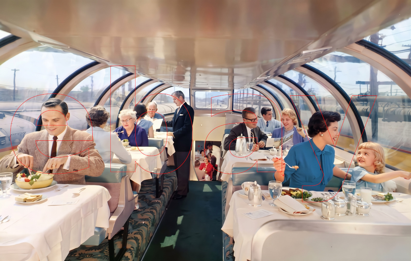 Photo Art Print of the Astra Dome Dining Car Union Pacific’s City of Los Angeles