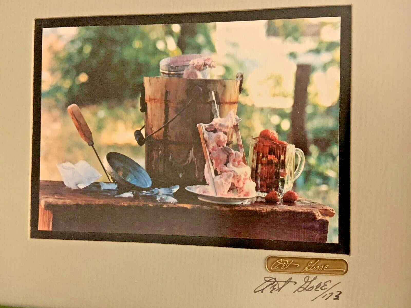Art Gore Colorado Photographer Framed Artwork Strawberry Ice Cream Signed ‘73